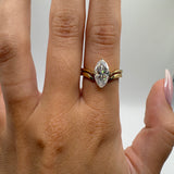 2ct Moissanite Marquise Wedding Set