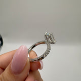 2.5ct Emerald Lab Grown Diamond Engagement Ring Size 5
