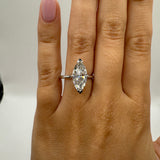2.5ct Marquise Lab Grown Diamond Engagement Ring Size 6.5
