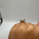 5.5ct Emerald Moissanite Engagement Ring Size 7