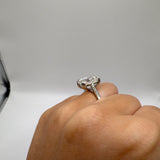5.5ct Emerald Moissanite Engagement Ring Size 7