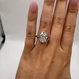 4ct Oval Lab Grown Diamond PLATINUM Size 6.25