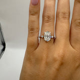 2ct Oval Moissanite Bubble Band Size 7