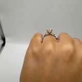 2ct Oval Moissanite Bubble Band Size 7