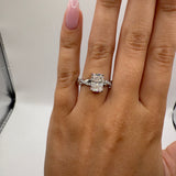 2ct Radiant Moissanite Ring Size 8.5