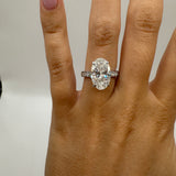 3.57ct Oval Lab Grown Diamond Engagement Ring Size 4.5