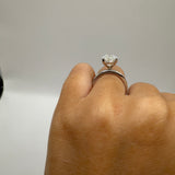 3.57ct Oval Lab Grown Diamond Engagement Ring Size 4.5