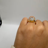 3.51ct Oval Lab Grown Diamond Ring Size 5