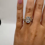 3ct Cushion Moissanite Bezel Engagement Ring Size 6