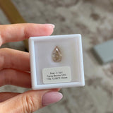 Champagne Old Mine Cut Pear 3.16ct Diamond