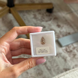 Champagne Old Mine Cut Pear 3.16ct Diamond